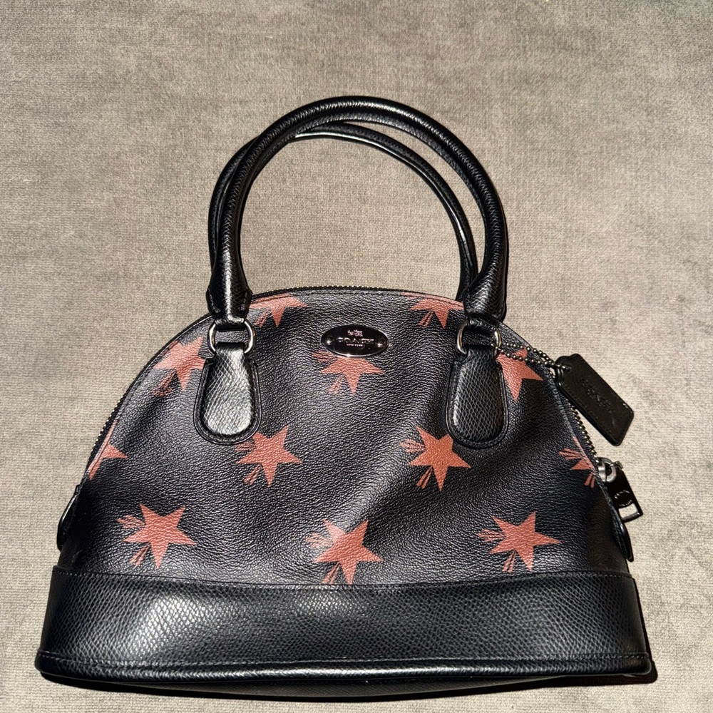 Coach Black and Pink Star Satchel EC